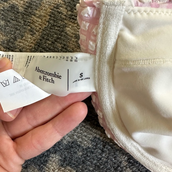Abercrombie & Fitch White and Pink Gingham Bikini - Picture 4 of 5
